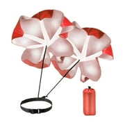 Tnarru Running Speed 57 inch Weight Bearing Resistance Para Power Umbrella for Stamina Soccer Football Rugby Agility Red